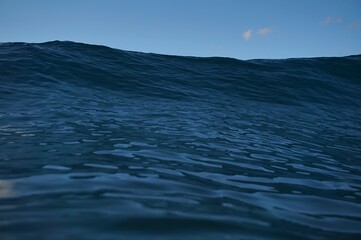 Ocean texture water in the fading afternoon light