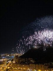 Fantastic fireworks in the city fortress