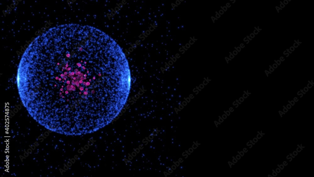 Poster isolated black background. the edge of the universe on a rotating planet, a volcano erupts against t