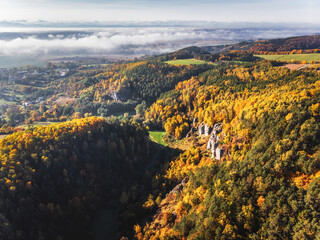 jesień, dolina kobylańska, małopolska, jura krakowsko-częstochowska