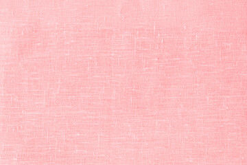 Pink linen pastel fabric, background or texture, , closeup, top view
