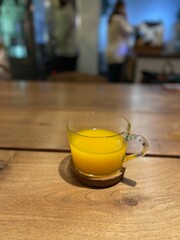 fruit orange tea on the table