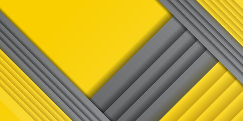 Modern yellow grey abstract background with overlap layer. Trendy yellow grey color of 2021 background. Suit for business, corporate, institution, party, festive, seminar, and talks. Gold yellow art