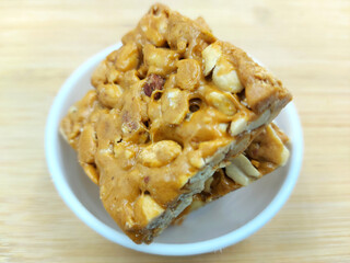 heathy indian sweet jaggery peanuts sweet