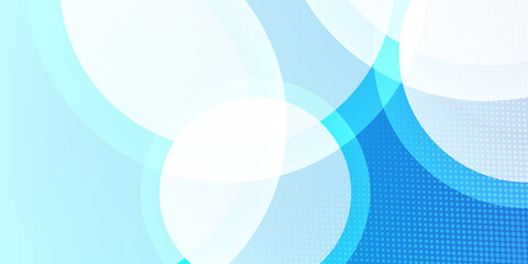 Blue abstract background with white circle. Trendy white blue color of 2021 background. Suit for business, corporate, institution, party, festive, seminar, and talks