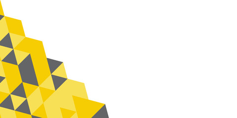 abstract yellow geometric pattern banner design. Trendy yellow grey color of 2021 background. Suit for business, corporate, institution, party, festive, seminar, and talks