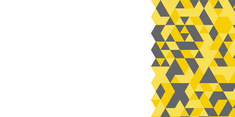 abstract yellow geometric pattern banner design. Trendy yellow grey color of 2021 background. Suit for business, corporate, institution, party, festive, seminar, and talks