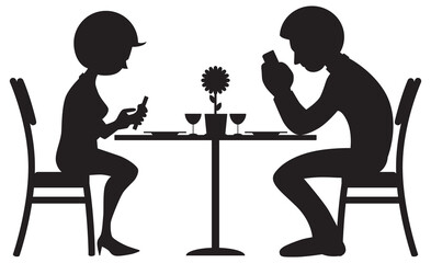 Modern Date in Silhouette