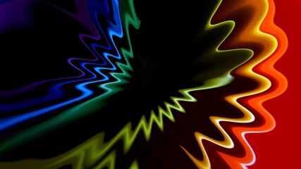 multicolored cooking bowls rim lighting made into unique art images by repeating transformations 3D designs