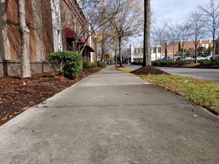 sidewalk in the town