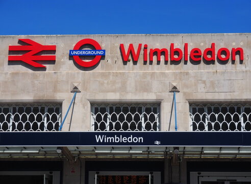 Wimbledon Railway And Underground Station Exterior In South West London