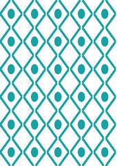 Naklejka premium Abstract geometric seamless pattern. Minimal scandinavian design of turquoise and white colors. Rhombuses background. Applicable for covers, posters, fabric, textile.