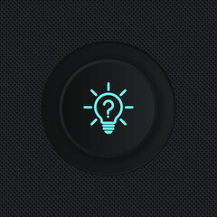 problem icon. light bulb button