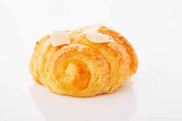 Croissant on white.