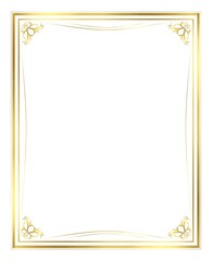 Vector of Gold Heavy Border with Ornaments
