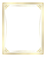 Vector of Gold Heavy Border with Ornaments
