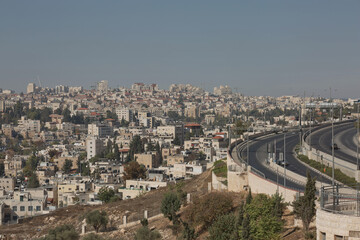Fototapeta premium City of Jerusalem in Israel was built on the desert. It is one of the oldest cities in the world and is considered holy by Jewish, Muslims and Christians