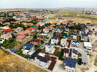Fototapeta na wymiar Elite residential community homes in Yerevan. Armenia