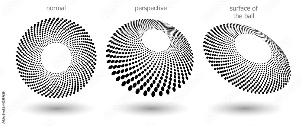 Poster halftone shapes, abstract logo emblem or design element for any project. round icon or backgroud. ve