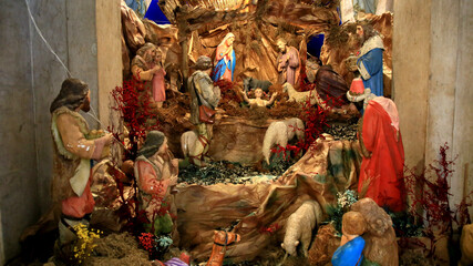 salvador, bahia, brazil - january 1, 2021: presepio is seen mounted at the Nossa Senhora da...