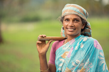 Women farmer on farm field