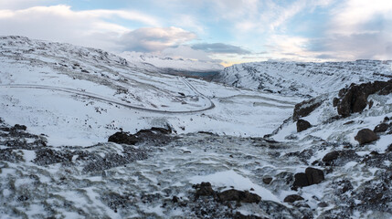 Vistas de Öxy pass en Islandia