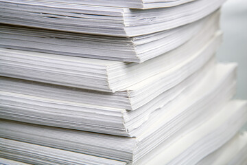 stack of white paper documentation business concept