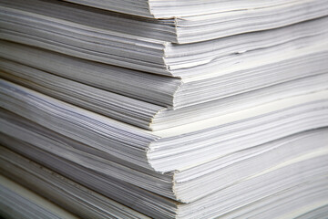 stack of white paper documentation business concept