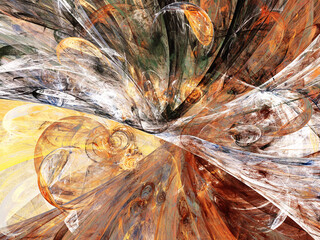 brown abstract fractal background 3d rendering illustration