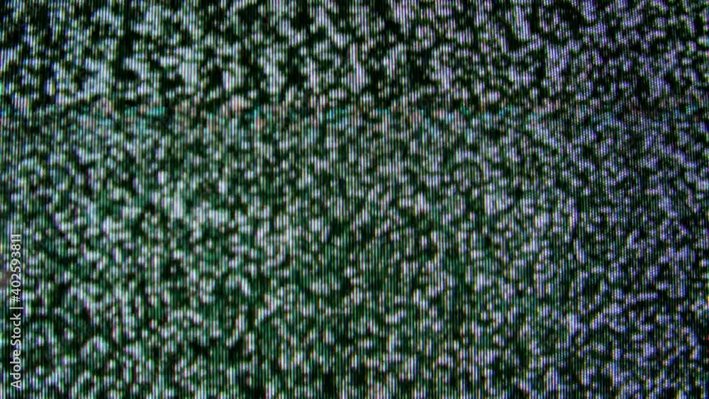 Poster real analog television noise. tv no signal. white noise. the tv reception is poor. waves of static g