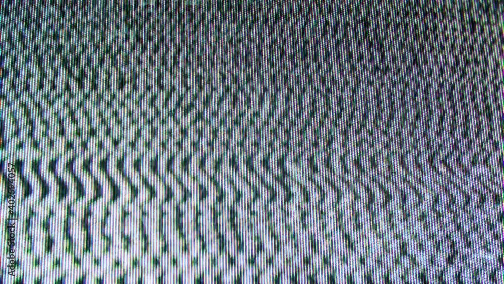 Poster no signal tv. white noise. the tv reception is poor. waves of static grainy noise from an old analog