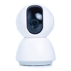 security camera baby monitor on white background isolation