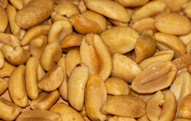 close up of many peanuts