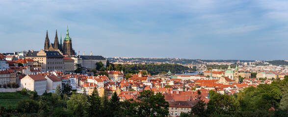 Naklejka na ściany i meble Prague Castle with view to old town