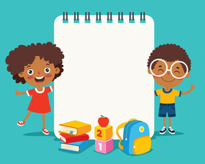 Happy Kid Studying And Learning