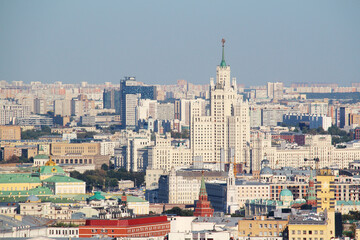 Naklejka premium View from Hotel Ukraine in Moscow to city center