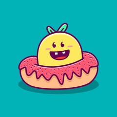 cute doodle monster designs  for coloring, backgrounds, stickers, logos, symbol, icons and more