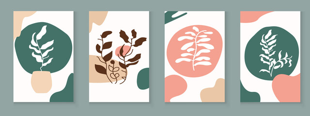 Set of simple minimalistic colorful flowers. Floral collection. Hand drawn doodle wild flowers, herbs, leaves. Flat style vector. Simple botany icons.