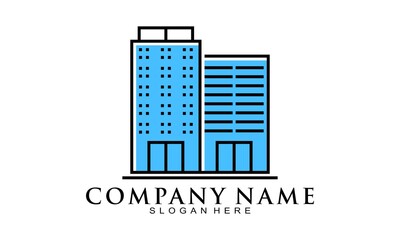 Building illustration logo vector