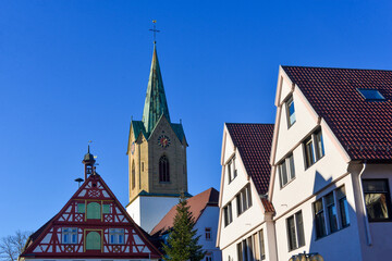 Rathaus Renningen im Landkreis Böblingen / Baden-Württemberg  
