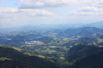aerial photo taken with drone in Petrópolis, mountain region of Rio de Janeiro