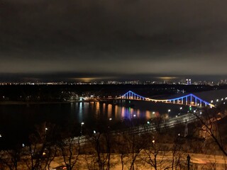 bridge at night, Kiev night