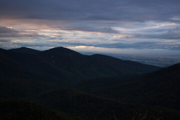 Fototapeta premium Mountain and sky above