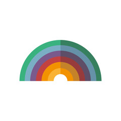 rainbow icon isolated vector design