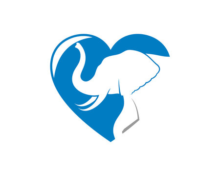 Elephant in the love logo