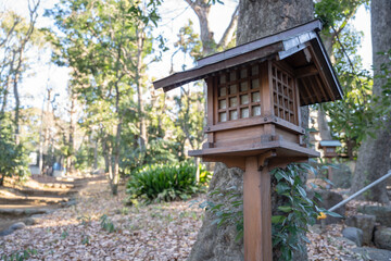 【灯篭】代々木八幡宮（渋谷・東京）に立つ灯篭