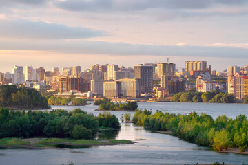 Fototapeta premium Novosibirsk on the Ob river