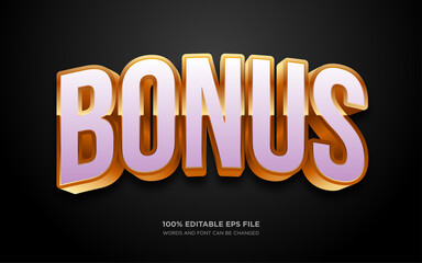 Bonus 3D Golden editable text style effect