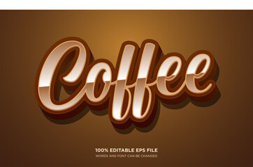 Coffee editable text style effect 