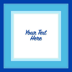 Blue Beveled Border Pattern - Invitation - Card - Photo Frame